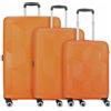 American Tourister Sunchaser 4 ruote Set di valigie 3 pezzi arancio