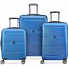 Delsey Paris Comete + 4 ruote Set di valigie 3 pezzi blu