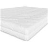 Amazon Basics Materasso Matrimoniale in schiuma di comfort a 7 zone, Medio-rigido (H3), 160 x 200 x 15 cm, Bianco