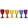 Excelsa 48777 Diamond Set 6 Calici da Vino Infrangibili, Plastica, Multicolore