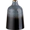 GILDE Vaso decorativo conico in metallo, decorazione soggiorno, regalo per donne, colore: grigio, nero, altezza 25 cm