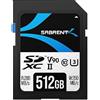 SABRENT Scheda SD 512GB v90, SDXC Card UHS-II, Memoria SD U3, Memory Card con R280MB/s W250MB/s (SD-TL90-512GB)