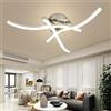 Comely Plafoniera LED Soffitto, Lampadario Plafoniera LED Design Curvo con 3 Pezzi di Luce Ondulata, Lampada Moderna da Soffitto per Cucina, Camera da Letto, Soggiorno (18W Luce Naturale 4500K)