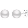 XUEBAIFU Orecchini di perle per donna, orecchini di perle in argento 925, 6/8/10/12 mm, Argento sterling
