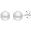 XUEBAIFU Orecchini di perle per donna, orecchini di perle in argento 925, 6/8/10/12 mm, Argento sterling