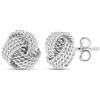 LeCalla Stud orecchino Sterling Silver Jewelry Design Italiano ritorto filo Nodo d'Amore per le donne