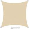 swift Vela Ombreggiante 2x2 m Quadrata Permeabile Protezione Anti Raggi UV Tenda a Vela, Telo Tenda da Sole a Vela per Esterno, Giardino & Gazebo, Beige