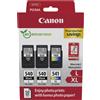 Canon PG-540L+CL-541XL + 10x15 cm Fotopapier 50 Blatt (PRONTA SPEDIZIONE)