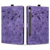 Rosbtib Custodia per Samsung Galaxy Tab S9/ S9 FE 2023/ S8 2022/ S7 2020 Flip Cover in Pelle PU Stand TPU Portafoglio con Slot per schede per Galaxy Tab S9 FE/ S9/ S8/ S7, Gatto Viola