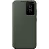 Samsung Smart View Wallet Cover custodia a portafoglio con finestra di visione notifiche per Galaxy S23+, Khaki