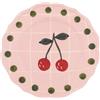 BITOSSI HOME PIATTO FRUTTA 22.5 CM, QUADRI ROSA