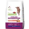 Natural Trainer Trainer Sterilised Salmone 1,5Kg Crocchette Gatti Adulti