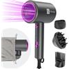 Amurhey Asciugacapelli ionico 2400W con Borsa da viaggio [Leggero, alta velocità & pieghevole] Set per Acconciature con Concentratore/Diffusore/Pettine per volume, Phon Capelli a Temperatura Costante