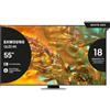 Samsung Q80D TV QLED 4K 55" QE55Q80DATXZT Smart TV Wi-Fi Eclipse Silver 2024, Processore NQ4 AI GEN2, 4K AI Upscaling, Simple