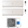 HAIER - Climatizzatore Inverter Dual 9000+12000 9+12 Classe A++ FLEXIS PLUS Wifi Iintegrato 2U50S2SM1FA