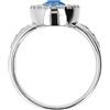 ALFIERI & ST. JOHN 925 Anello armonia con pietra azzurra e zirconi