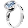 ALFIERI & ST. JOHN 925 Anello armonia con pietra azzurra e zirconi