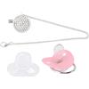 FRZY Bling Ciuccio per Bambini, Ciuccio per Neonati Sicuro Portatile Ultra Morbido con Clip a Catena per Bambini da 6 a 18 Mesi per Bambini Svezzati (Rosa)