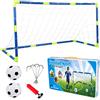 Sanlebi Set di mini porta da calcio automontanti con palla e pompa, da giardino, Calcetto Pallone per bambini, 120 x 62 x 46 cm