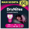 Huggies KCC Huggies Drynites Mutandine per Bambina 3-5 anni Maxi Confezione da 60 Mutandine