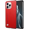 EASSGU Custodia per Smartphone, Compatible with iPhone 15 Pro Max (6.7 Inches), Cover per Telefono in Stile Business con Retro in PU Pelle - Rosso