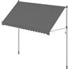 SONGMICS Tenda avvolgibile retrattile, tenda a rullo manuale, regolabile in altezza, con manovella per balcone, giardino, terrazza, 350 x 120 cm, grigio antracite GSA352G02