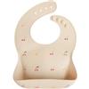 mushie | Bavaglino Silicone | Bavaglino Impermeabile Regolabile | Facile da Pulire | 4 Misure Regolabili con tasca Frontali Profonde | Senza BPA | articoli per neonati & bambini | Cherries