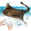 OBEST Giocattolo Barca Squalo Telecomandato, 2.4G RC Nave a Doppia Elica Giocattolo Stingray Boat ad Alta Simulazione, Regalo Elettrico Subacqueo Dello Piscina Squalo per 6+ Bambini di Estate