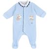 Chicco Tutina Con Apertura Frontale, Pigiamino per bambino e neonato Bimbo 0-24, Azzurro (7), 0 mesi, Designed in Italy