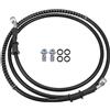 QUARKZMAN Motocicletta Freno Linea Olio Flessibile Tubo con Molla Protezione 180cm 1 Set
