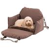 Ferplast Borsa per Cani CRUISER 3-in-1, Trasportino e Sedile Auto, con Tracolla e Maniglie, Cuscino Reversibile, Fissaggio Sicuro con Cinghia e Moschettone Magnetico, 52 × 46 x h 35 cm, Marrone