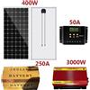 Kit Fotovoltaico 3KW Inverter 3000W Pannelli Solare 400W regolatore 50a Batteria