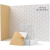 Soundsbay Pannelli Fonoassorbenti Autoadesivi 18 Pezzi Bianco 30x30x0.9cm | Isolamento acustico da parete per porte, soffitti, per la decorazione di gioco, uffici, studi, Pannello fonoassorbente