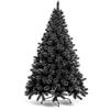 Nataland Albero di Natale Artificiale Nero con Punte Argento Modello Nordend Altezza 210 Cm, Abete Super Folto con Effetto Realistico e Rami con Aghi Anticaduta (210 Cm)