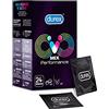 Durex Performance Mix, Preservativi Retard Ritardanti per Lui con Lubrificante Performa e Preservativi Sync Stimolanti per Lei, 24 Profilattici, Esclusiva online