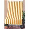 Corredocasa Tenda da Sole a Righe per Esterno Balcone Veranda Terrazzo terrazzino casa con Anelli e Ganci Tessuto Resistente da Esterno cm 140x250 (Giallo)