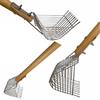 Zepre Rastrello Telline/cozze in Inox 9 Denti con Manico da Cm. 120, valido Anche per tremolina con raschio per Sabbia Largh. 8 cm Prof. 8 cm.