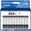 OGOUGUAN CAIDI 604 XL Nero Cartuccia d'inchiostro per Epson 604XL Compatibile per Expression Home XP-2200 XP-3205 XP-4200 XP-4205 XP-2205 XP-3200 Workforce WF-2930DWF WF-2935DWF WF-2950DWF WF-2910DWF (10 nero)