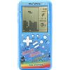 HLF Console di gioco a blocchi retrò Console di gioco in mattoni con guscio colorato e schermo grande alimentato da giochi build 23 e con un corpo piccolo (Blu)