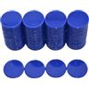 SmartDealsPro - Set di 100 contatori in plastica opaca, 25 mm, con scatola portaoggetti (Blu)