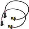 KIMISS Duokon connettore Elettrico Impermeabile per Auto, 2 Pin connettori per Cavi elettrici per Auto, Camion, Barca, e Altri Cavi di Collegamento 53 cm / 20.9 inch H11 Femmina 9006 HB4 9012