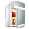YIHANSS Minifrigo a doppia porta, piccoli frigoriferi con ripiani rimovibili, frigorifero compatto per auto per camera da letto, stanza, dormitorio, soggiorno, cucina, ufficio (colore: argento) (argento)