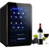 TSVSSGFU(売店) Frigorifero compatto per vino, indipendente, mini frigorifero per vino, capacità 24 bottiglie, refrigeratore per champagne, controllo digitale della temperatura, con compressore professionale in