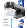 Huber Motion 100 - Sensore di movimento a infrarossi 360° con 4 sensori e lente Fresnel - IP65 Sensore LED di movimento adatto I Include protezione antiscorrimento e limitazione dell'area, montaggio a