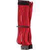 Corsair Cavo Protetto Singolarmente con Guaina ATX A 24 Pin Type 4 Gen 4 Premium - Rosso