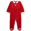 Chicco, Tutina Natale in ciniglia con Piedino, Bimba 0-24, Rosso (828), 0 Mesi