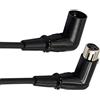 LoongGate Cavo XLR da uomo a femmina ad angolo retto Cavo microfono segnale DMX Premium per bilancia/mixer/amplificatore/altoparlanti alimentati e altri dispositivi Pro (1 m / 3,2 piedi)