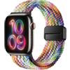 HITZEE Compatible con Cinturino Apple Watch 49/46/45/44/42/41/40/38mm, Cinturini in Nylon con Chiusura Magnetico Progettato per iWatch Ultra 2 Serie 10 9 8 7 SE 6 5 4 (38/40/41/42, Pride Edition)