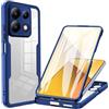 COMAKU Cover per Xiaomi Redmi Note 13 5G, 360 Gradi Rugged Custodia Antiurto Case con Protezione Integrata dello Schermo, Rugged Doppia Bumper Trasparente Case Integrale Cover - Blu