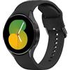 Amzpas Cinturino per Samsung Galaxy Watch 7/6/5/4 40mm 44mm, 20mm Cinturino Sportivo in Silicone per Samsung Galaxy Watch 4 Classic/Watch 5 pro/Watch 6 Classic/FE/Ultra (Nero)